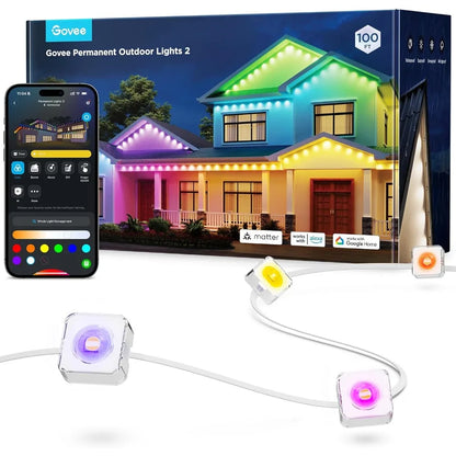 Permanent Outdoor Lights, Waterproof, Works with Alexa, Google Assistant, Dynamic Modes