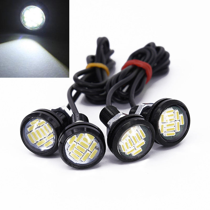 12V 15W LED Auto DRL Lights White Daytime Running Lamp Car Reversing Parking Signal Light 5