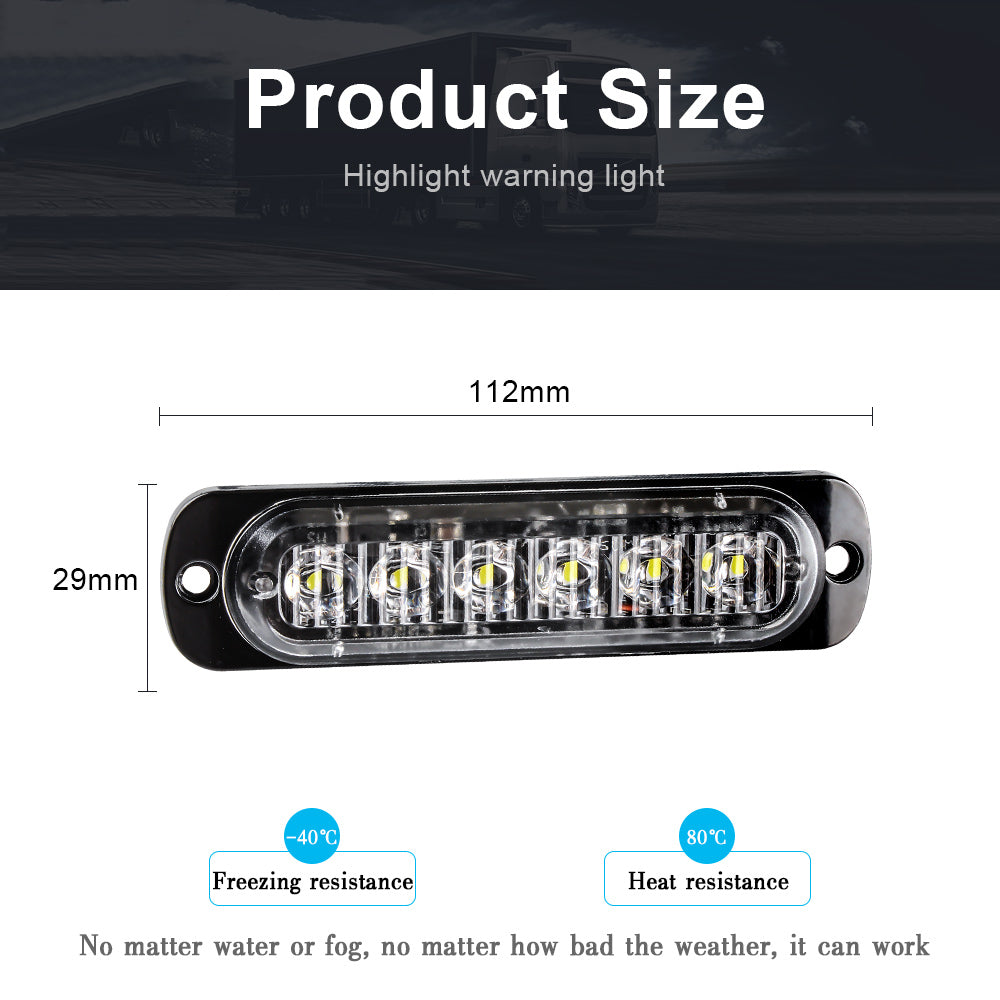 Car Emergency LED Strobe Light Truck Flashing Grille Lights Police Warn Light LED Strobe Bar 5