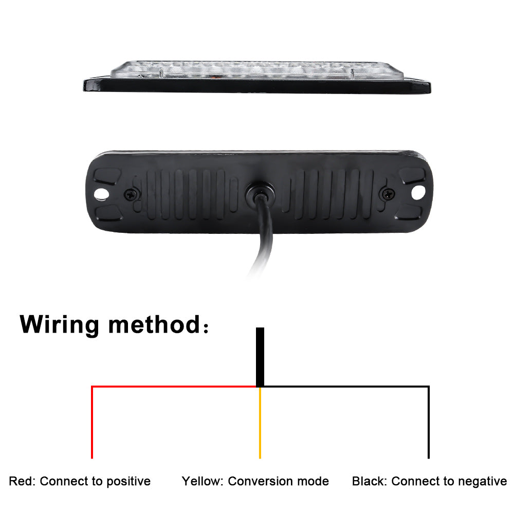 Car Emergency LED Strobe Light Truck Flashing Grille Lights Police Warn Light LED Strobe Bar 4