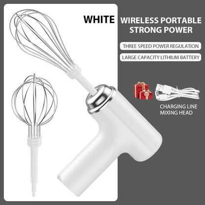 Rechargeable Handheld Electric Egg Beater With Type C Charging And Three Speed Control 7
