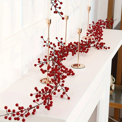 Artificial Cranberry Vine Christmas Garland For Home And Event Decoration 2