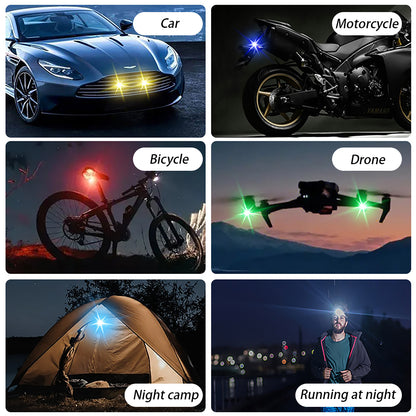 Colors RGB LED Strobe Lights Car Motorcycle Flash Light Wireless Aircraft Airplane Helicopter Posit 4