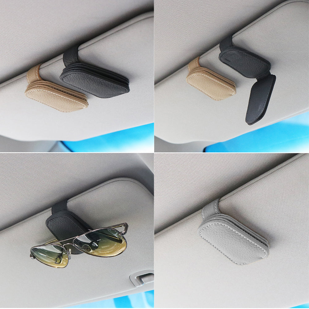 Sun Visor Car Accessories, Universal Sunglasses Clip, Pen Holder, Card Ticket Organizer, Eyeglasses Fastener