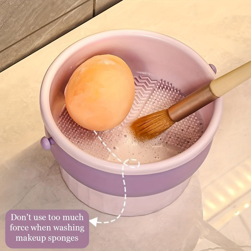 Silicone Makeup Brush Cleaner Mat, Drying Rack and Air Dry Tool, Cosmetic Brush Cleaning Beauty Organizer Kit