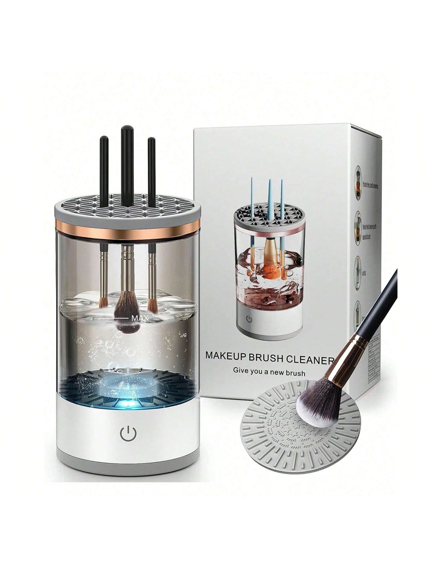 Makeup Brush Cleaner Machine Electric Automatic Brush Washer Dryer Deep Cleaning Tool For Cosmetic  1