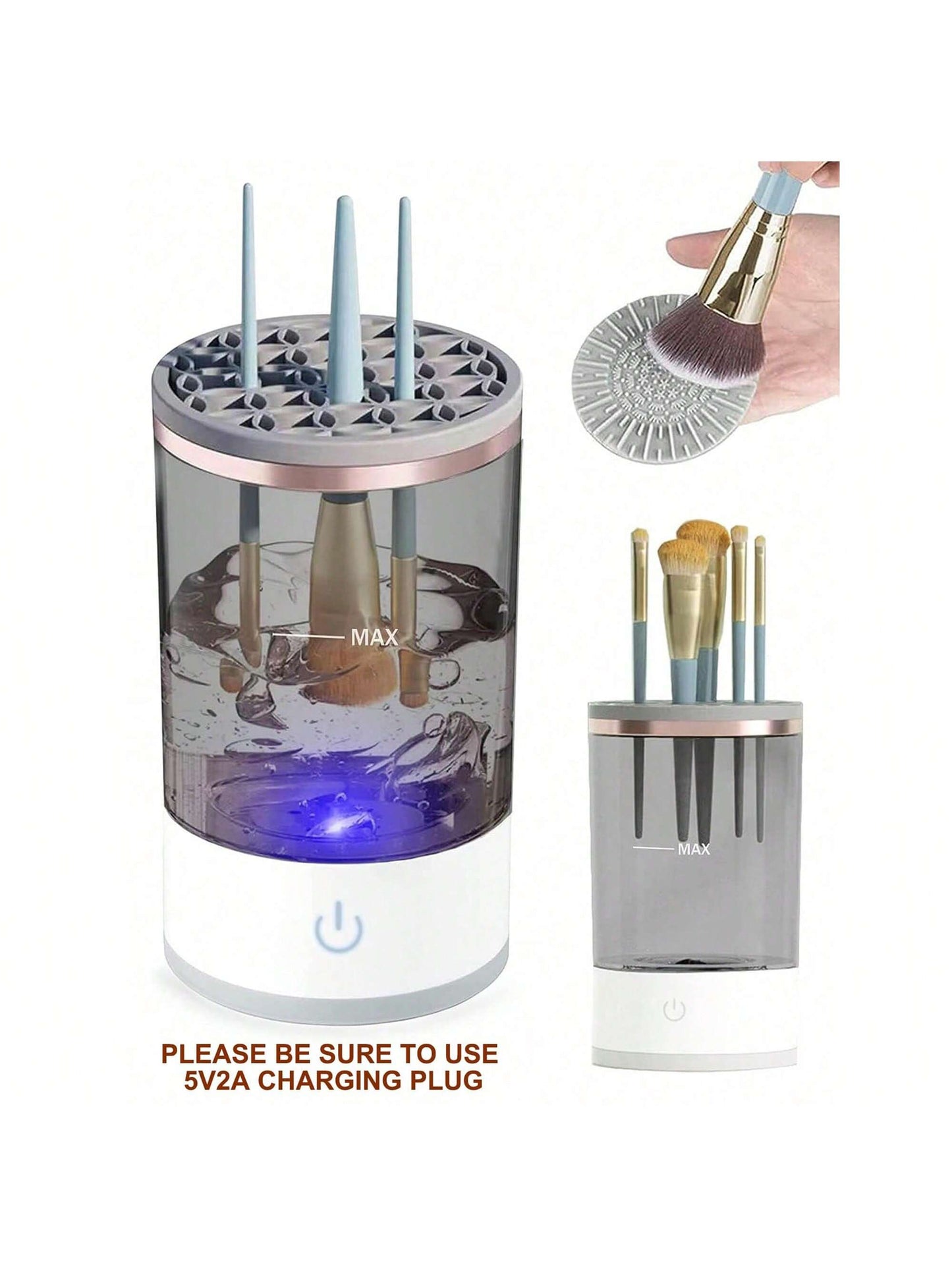 Makeup Brush Cleaner Machine Electric Automatic Brush Washer Dryer Deep Cleaning Tool For Cosmetic  2