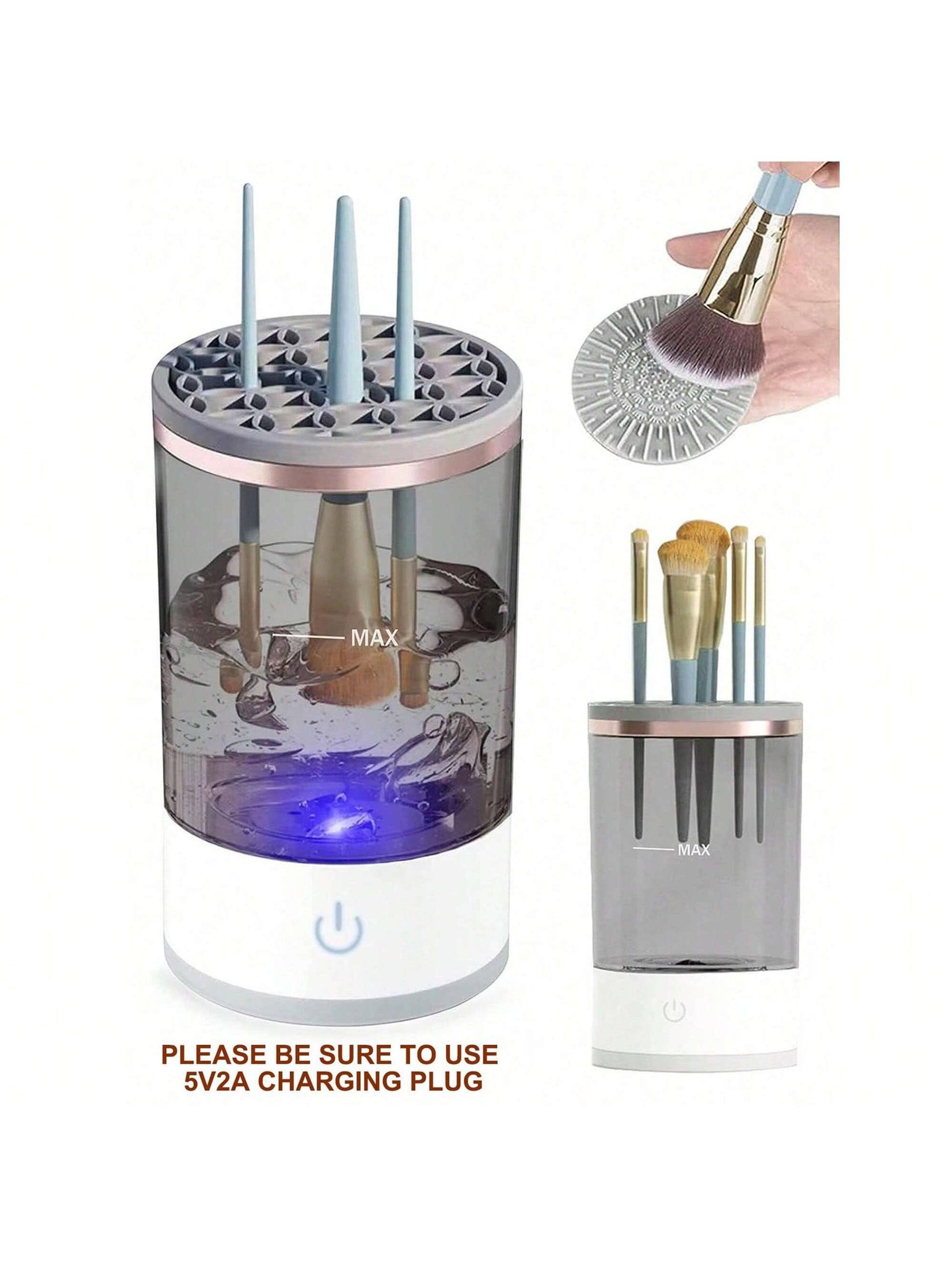 Makeup Brush Cleaner Machine Electric Automatic Brush Washer Dryer Deep Cleaning Tool For Cosmetic  2