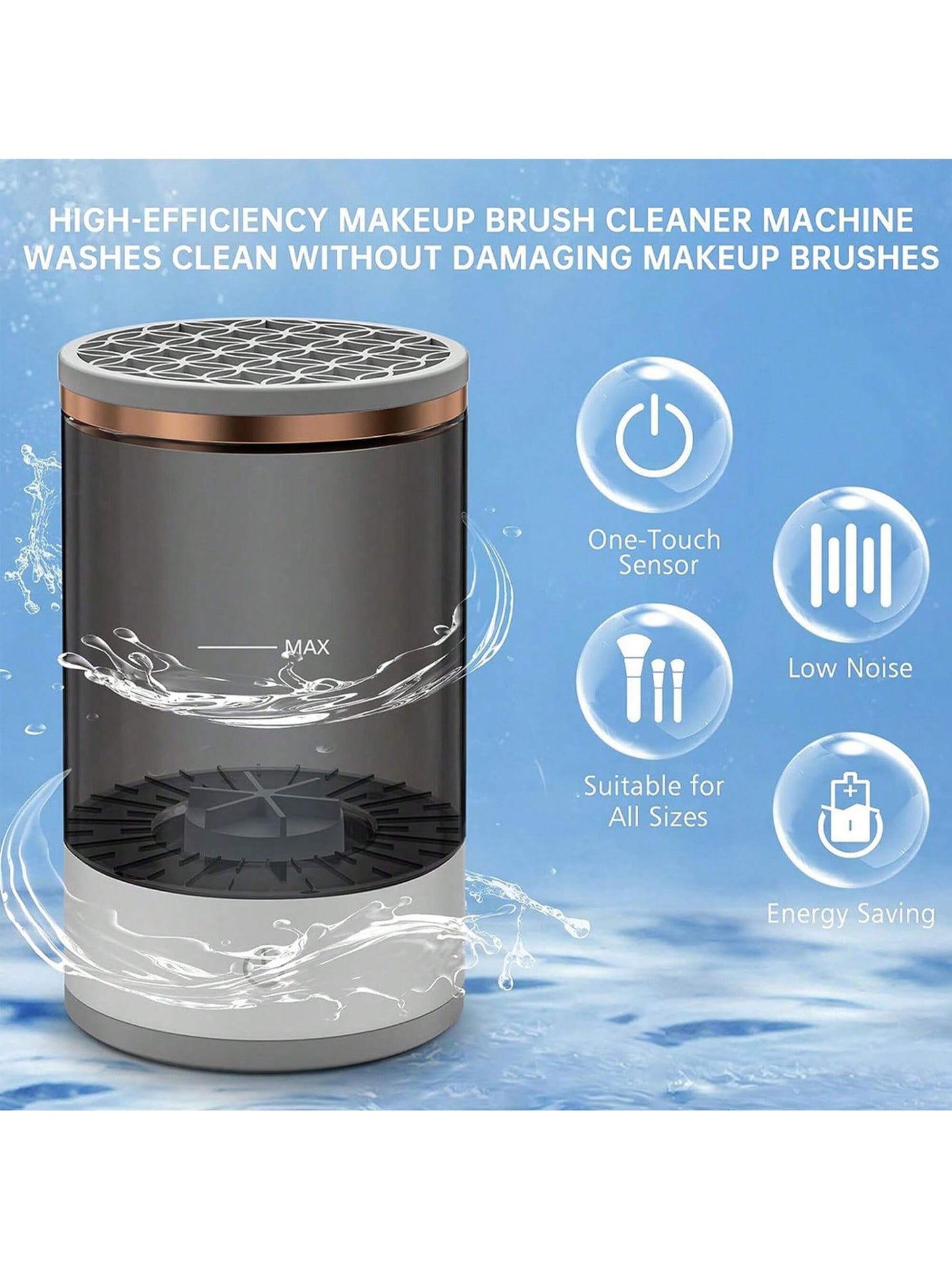 Makeup Brush Cleaner Machine Electric Automatic Brush Washer Dryer Deep Cleaning Tool For Cosmetic  4