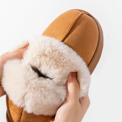 Womens Plush Snow Boots And Mens Winter Indoor Slippers With Faux Fur Lining 5