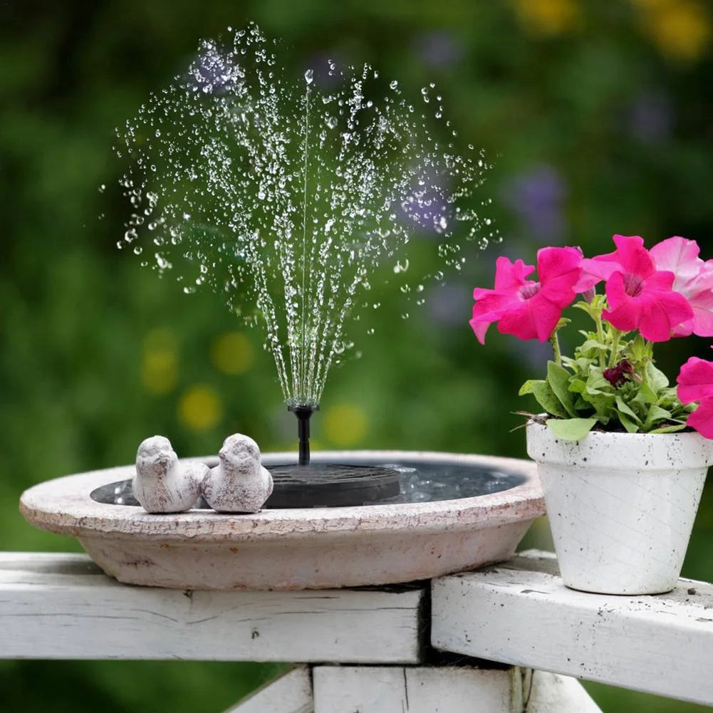 New Mini Solar Water Fountain, Outdoor Pond Waterfall Fountain, Garden Supplies, Solar Powered Bird Bath Decoration