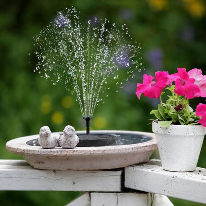 New Mini Solar Water Fountain, Outdoor Pond Waterfall Fountain, Garden Supplies, Solar Powered Bird Bath Decoration