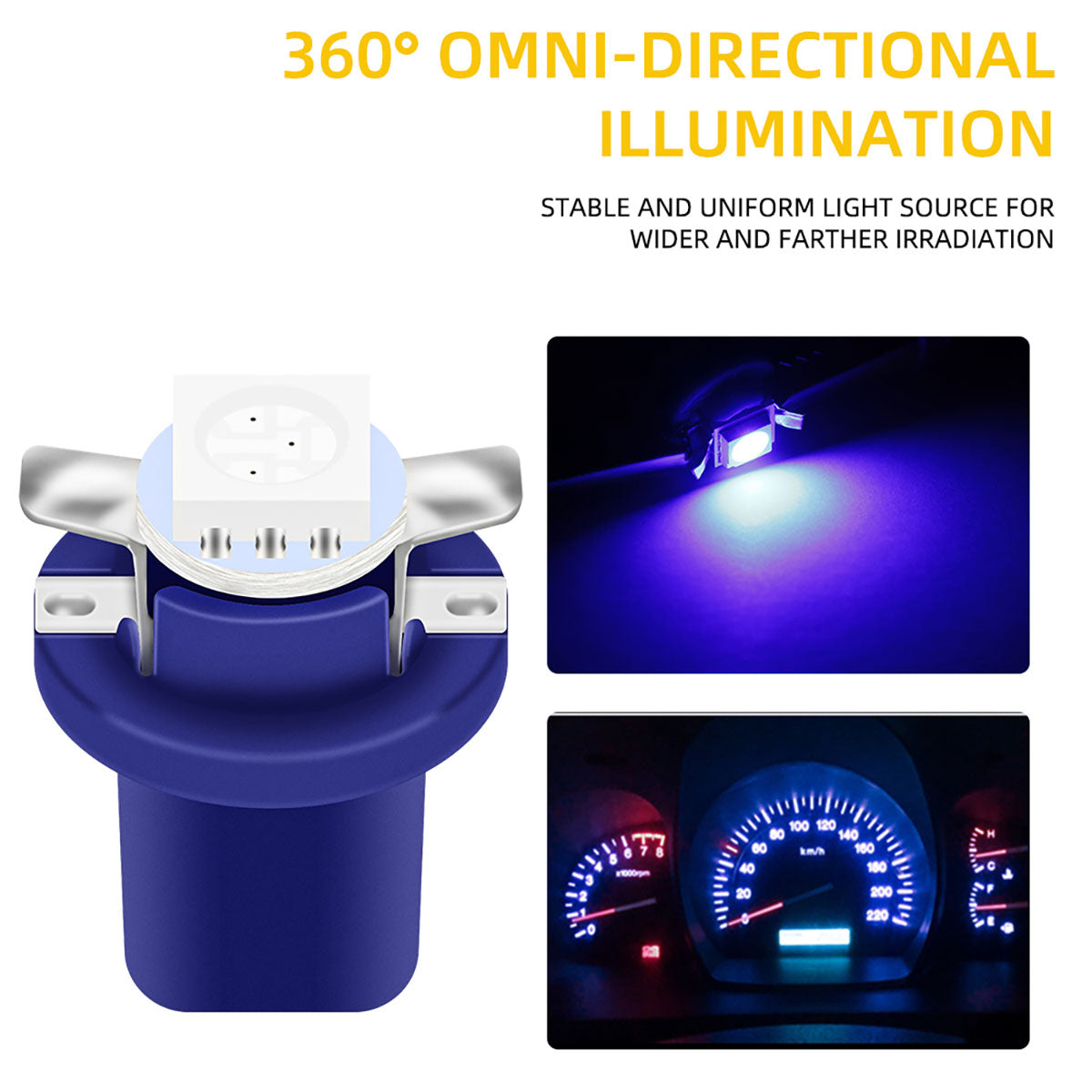Auto Car LED Dashboard Lights DC Instrument Panel Bulbs Wedge Indicator Lamp Cluster Gauges 1