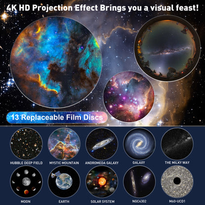 Planetarium Star Projector, Galaxy Projector, Solar System Night Light, Realistic Starry Sky Constellation Moon Lamp