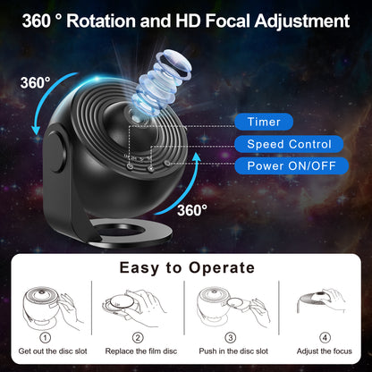 Planetarium Star Projector, Galaxy Projector, Solar System Night Light, Realistic Starry Sky Constellation Moon Lamp
