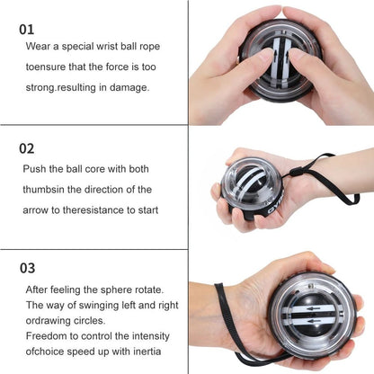 Self Starting Wrist Gyro Ball Power Trainer Forearm Strengthener 2
