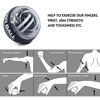 Self Starting Wrist Gyro Ball Power Trainer Forearm Strengthener 4