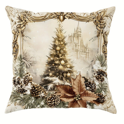 Santa Claus Reindeer Pillow Cover Christmas Decoration Cushion Christmas Tree Sofa Pillowcase Cozy  7