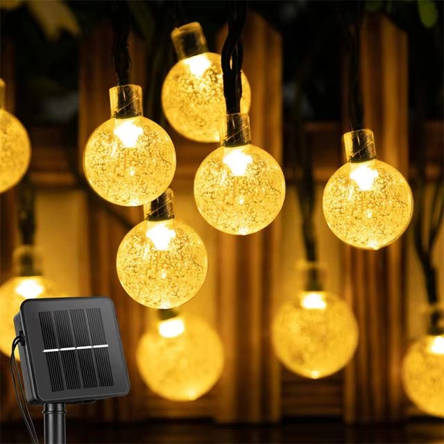 Solar Crystal Globe String Lights  200 LED Waterproof Solar Fairy Lights For Garden  Outdoor Decor 9