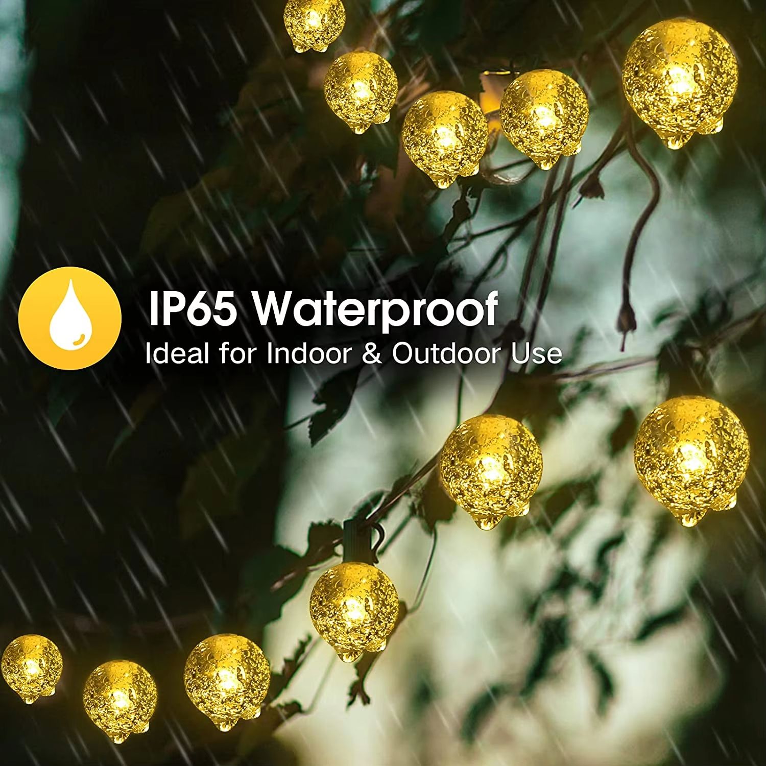 Solar Crystal Globe String Lights  200 LED Waterproof Solar Fairy Lights For Garden  Outdoor Decor 3