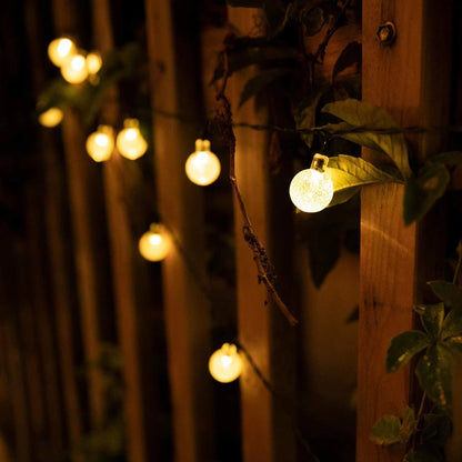 Solar Crystal Globe String Lights  200 LED Waterproof Solar Fairy Lights For Garden  Outdoor Decor 4