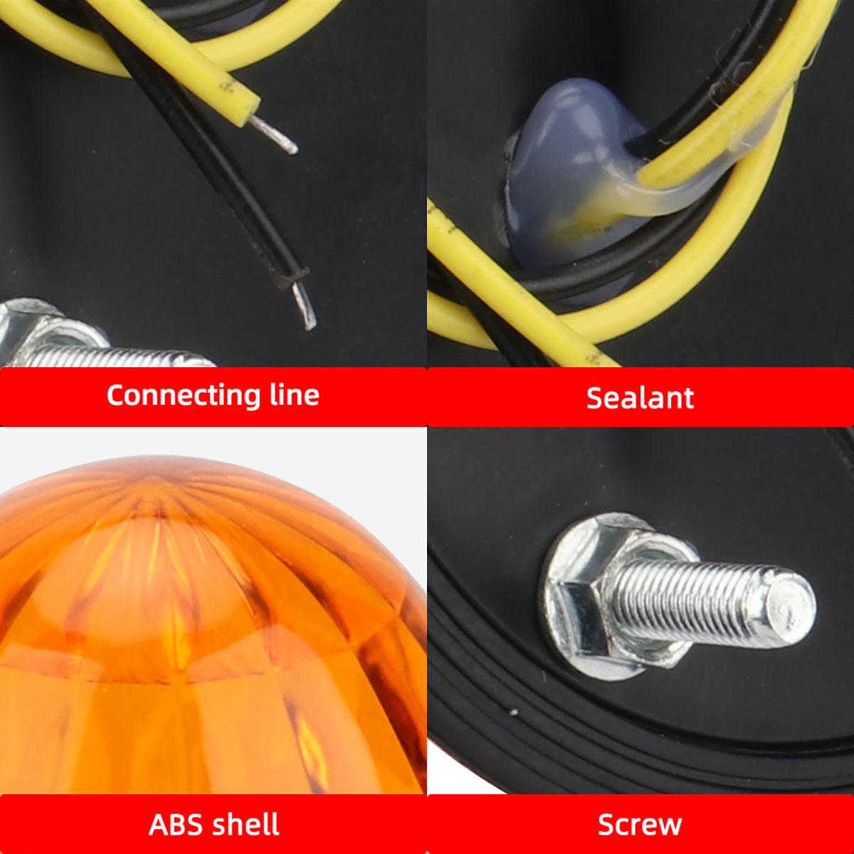 Car LED Side Marker Light Big Watermelon Clearance Lamp Taillight Warning Indicator 3