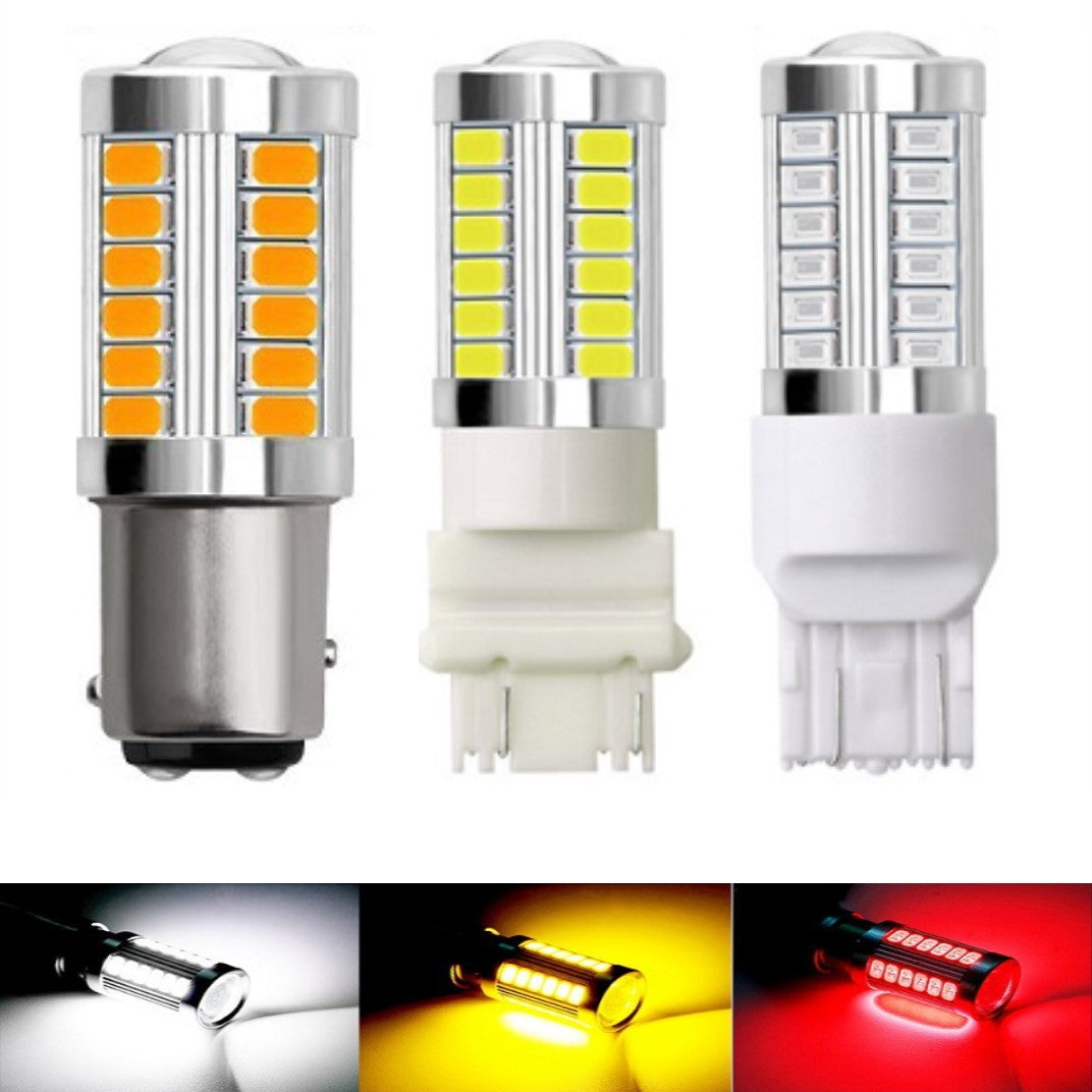 White Car LED Bulbs, Brake Reverse Parking Lamps, Turn Signal Light