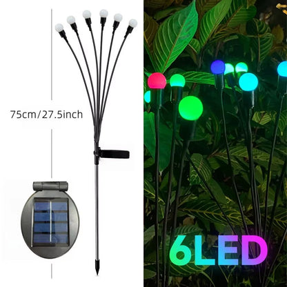 Solar Firefly Swaying Garden Lights  Solar Outdoor LED Decorative Pathway  Patio Lighting 14 Pack 9