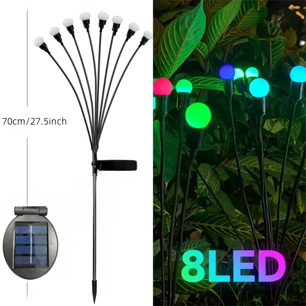 Solar Firefly Swaying Garden Lights  Solar Outdoor LED Decorative Pathway  Patio Lighting 14 Pack 10