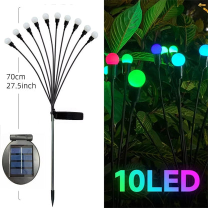 Solar Firefly Swaying Garden Lights  Solar Outdoor LED Decorative Pathway  Patio Lighting 14 Pack 11