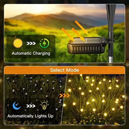 Solar Firefly Swaying Garden Lights  Solar Outdoor LED Decorative Pathway  Patio Lighting 14 Pack 1