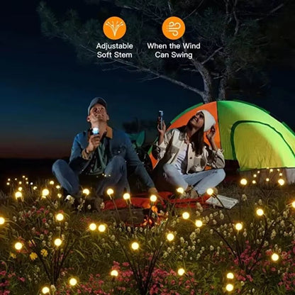 Solar Firefly Swaying Garden Lights  Solar Outdoor LED Decorative Pathway  Patio Lighting 14 Pack 2