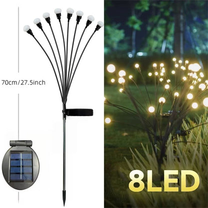 Solar Firefly Swaying Garden Lights  Solar Outdoor LED Decorative Pathway  Patio Lighting 14 Pack 6
