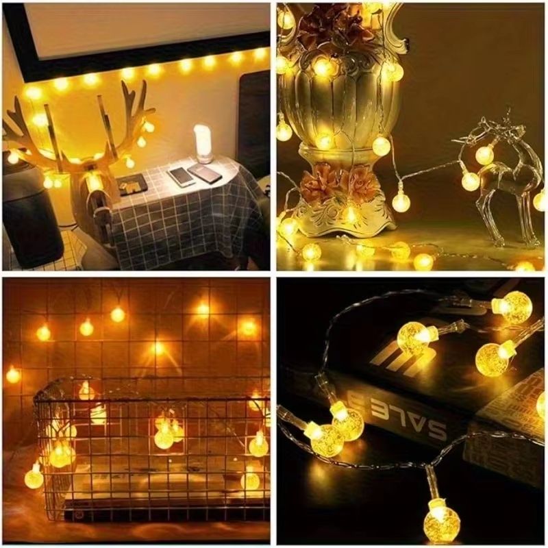 USBBattery Crystal Globe String Lights  Decorative Outdoor Waterproof Fairy Lighting 102040 LED 2
