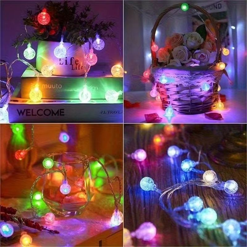 USBBattery Crystal Globe String Lights  Decorative Outdoor Waterproof Fairy Lighting 102040 LED 3