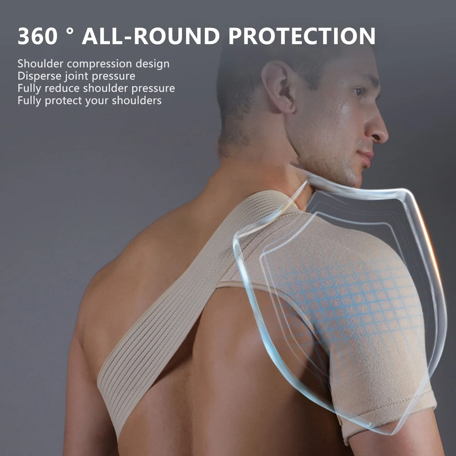 Sports Compression Shoulder Strap Breathable Support Brace 3