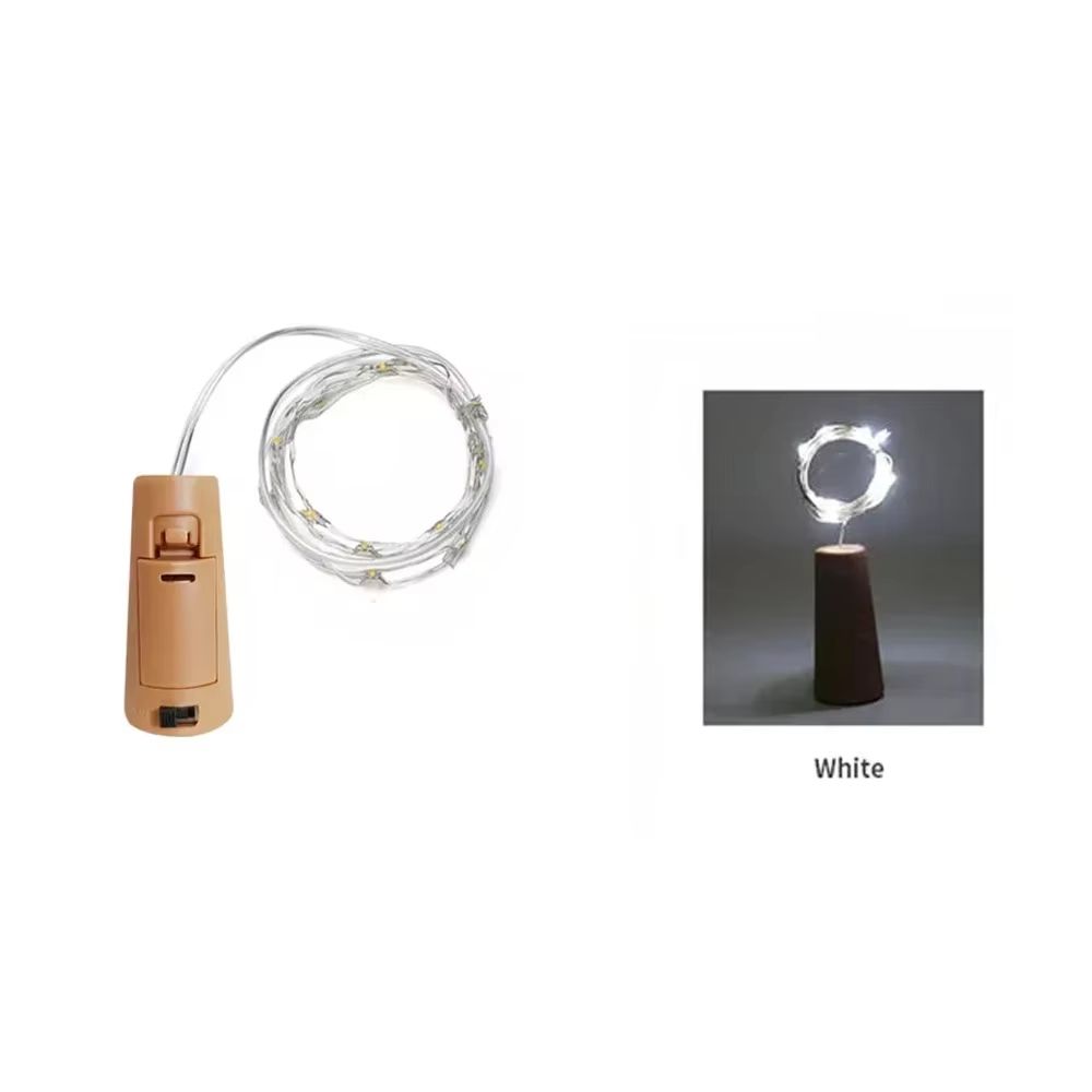 Bottle Cork Fairy Lights  Copper Wire Wine Bottle String LED Lights For Party  Holiday Decor 10