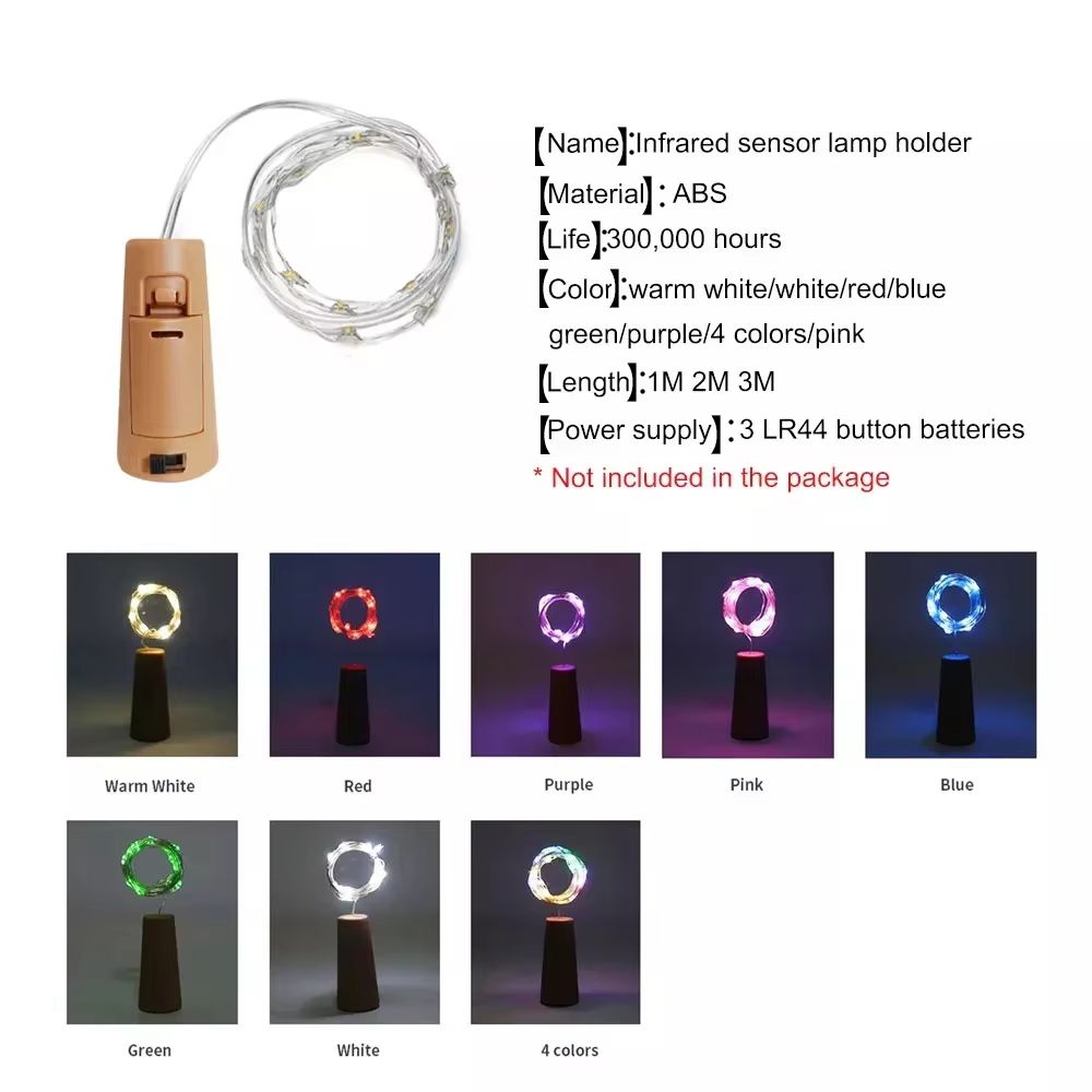 Bottle Cork Fairy Lights  Copper Wire Wine Bottle String LED Lights For Party  Holiday Decor 1