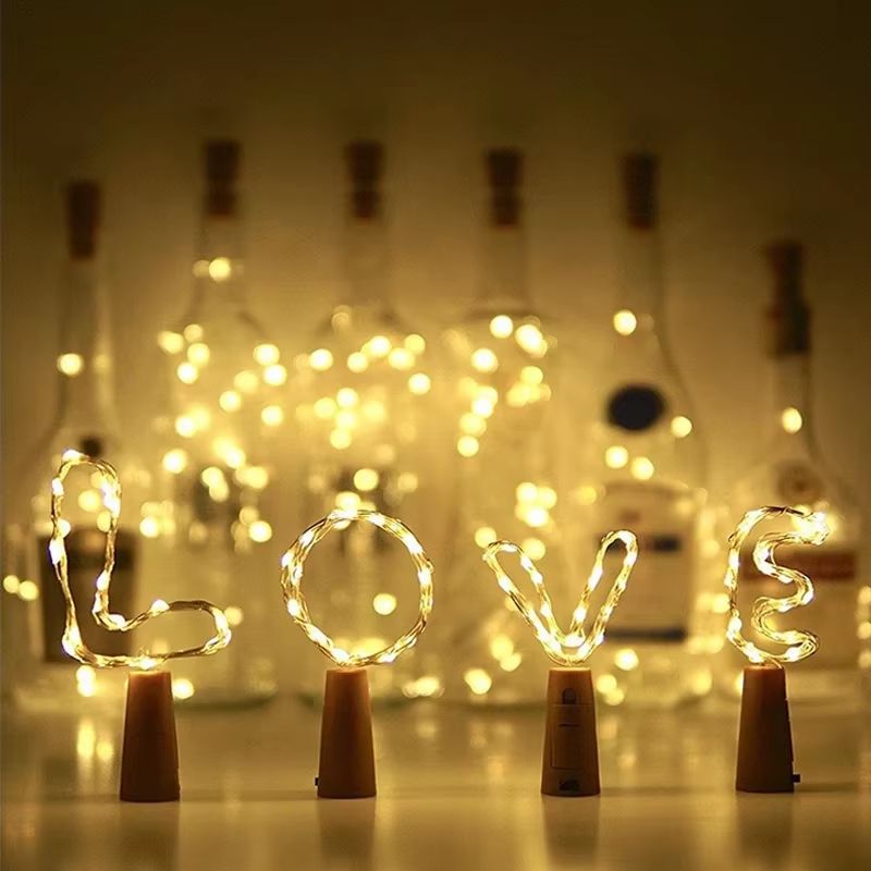 Bottle Cork Fairy Lights  Copper Wire Wine Bottle String LED Lights For Party  Holiday Decor 2