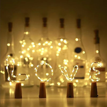 Bottle Cork Fairy Lights  Copper Wire Wine Bottle String LED Lights For Party  Holiday Decor 2