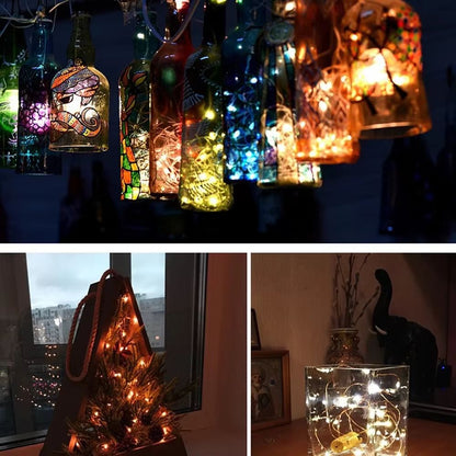 Bottle Cork Fairy Lights  Copper Wire Wine Bottle String LED Lights For Party  Holiday Decor 5