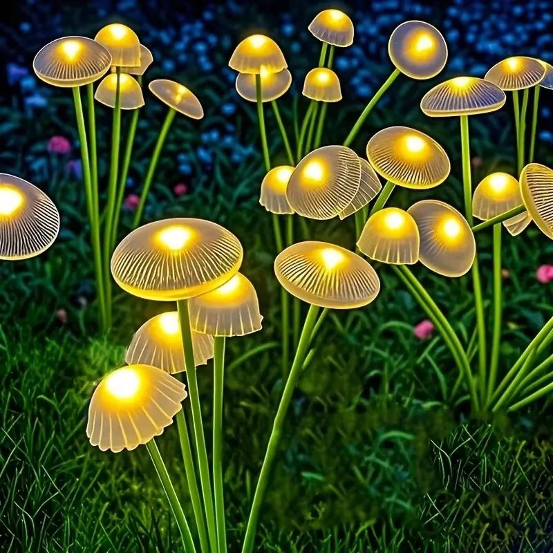 Solar Jellyfish Garden Lights – Color-Changing Solar Powered Mushroom/Jellyfish Lights for Outdoor Patio, Pathway & Lawn