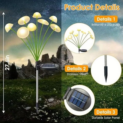 Solar Jellyfish Garden Lights  ColorChanging Solar Powered MushroomJellyfish Lights For Outdoor Pat 2