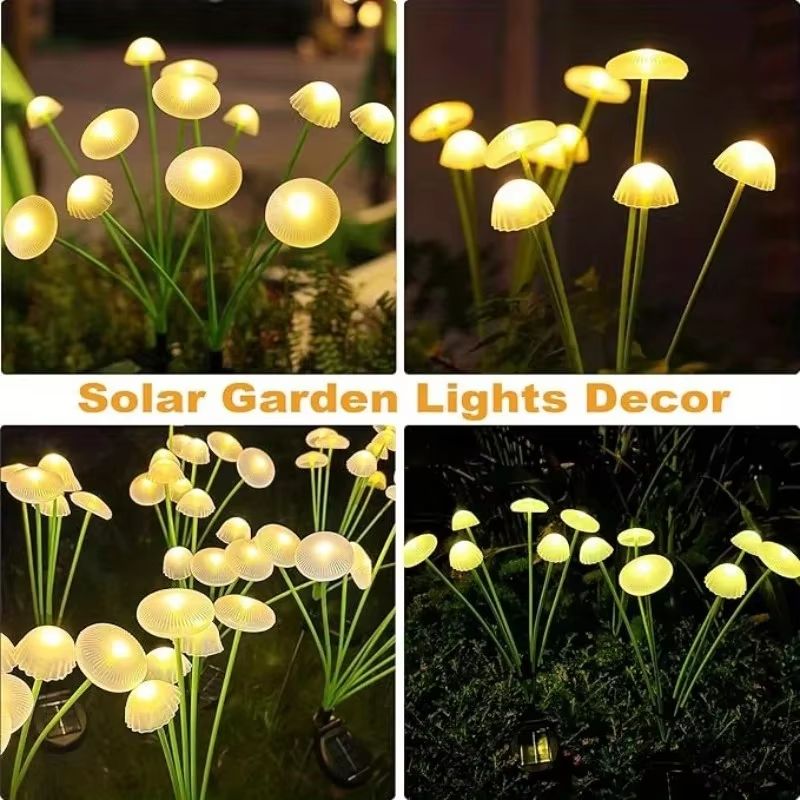 Solar Jellyfish Garden Lights  ColorChanging Solar Powered MushroomJellyfish Lights For Outdoor Pat 3