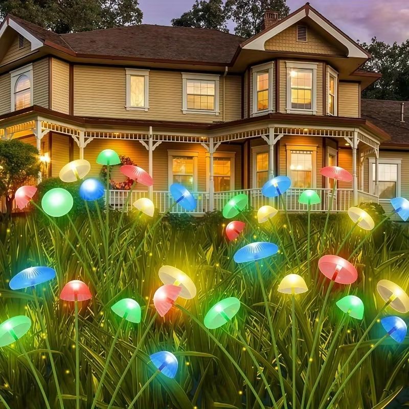 Solar Jellyfish Garden Lights  ColorChanging Solar Powered MushroomJellyfish Lights For Outdoor Pat 6