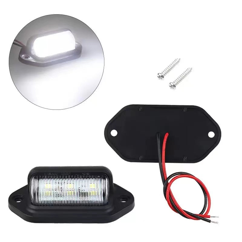 White LED Car License Light, Tag Lamp for SUV, Truck, Trailer, Van, and Step Illumination