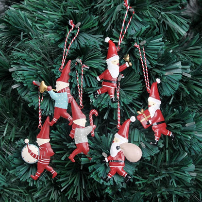 Christmas Hanging Decoration Nordic Angel Cartoon Soldiers Ornaments Double Sided Iron Art Tree Dro 12