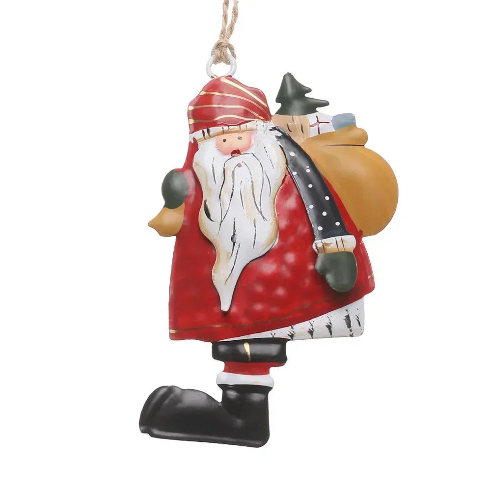 Christmas Hanging Decoration Nordic Angel Cartoon Soldiers Ornaments Double Sided Iron Art Tree Dro 18