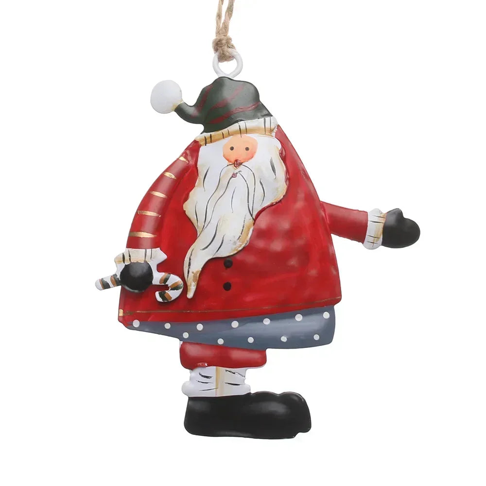 Christmas Hanging Decoration Nordic Angel Cartoon Soldiers Ornaments Double Sided Iron Art Tree Dro 20