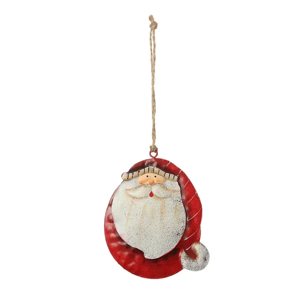 Christmas Hanging Decoration Nordic Angel Cartoon Soldiers Ornaments Double Sided Iron Art Tree Dro 22